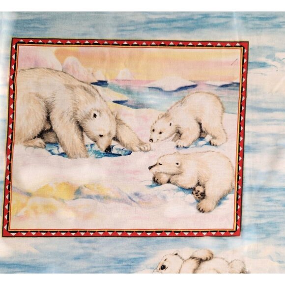 Polar Bear-Themed Cotton Fabric Quilt Squares Panel Bundle - Picture 13 of 16